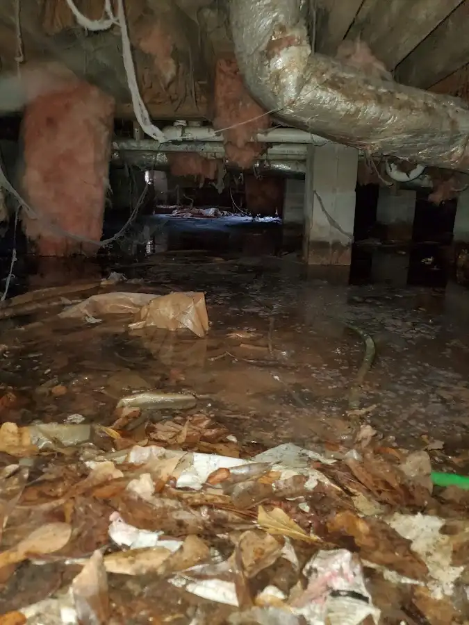 Crawl space flood assessment for Commercial Water Damage Restoration in Bogota